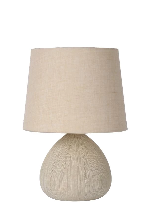 Lucide RAMZI - Tischlampe - Ø 18 cm - 1xE14 - Beige - UIT